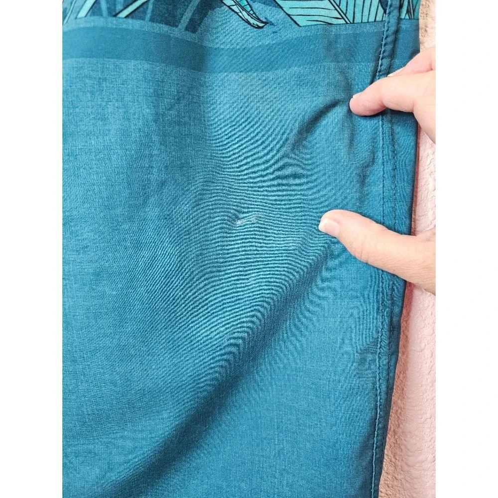 Body Glove Mens Vapor Board Shorts Teal Blue Floral Bird of Paradise Size 40